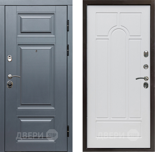 Входная металлическая Дверь Престиж Премиум Арка Белое дерево в Зарайске