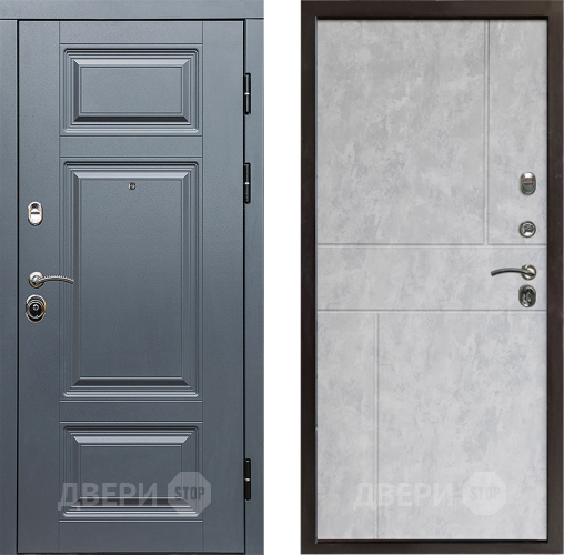Входная металлическая Дверь Престиж Премиум Горизонт Бетон светлый в Зарайске