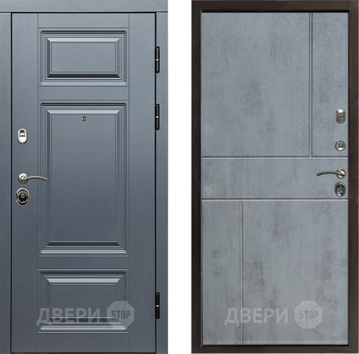 Входная металлическая Дверь Престиж Премиум Горизонт Бетон темный в Зарайске