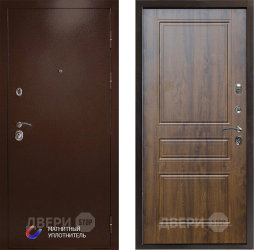 Входная металлическая Дверь Престиж Медь Классика Дуб в Зарайске