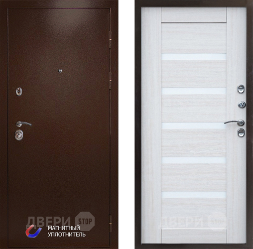 Дверь Престиж Медь Царга Лиственница белая в Зарайске