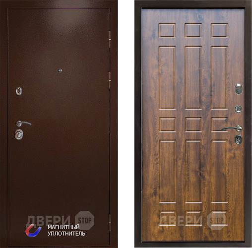 Входная металлическая Дверь Престиж Медь Спарта Дуб в Зарайске
