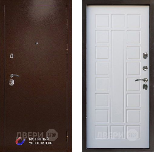 Входная металлическая Дверь Престиж Медь Престиж Белое дерево в Зарайске