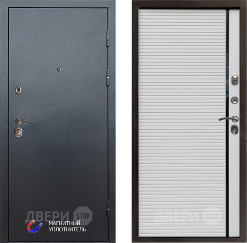 Входная металлическая Дверь Престиж Графит Porte Белый в Зарайске