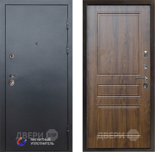 Входная металлическая Дверь Престиж Графит Классика Дуб в Зарайске