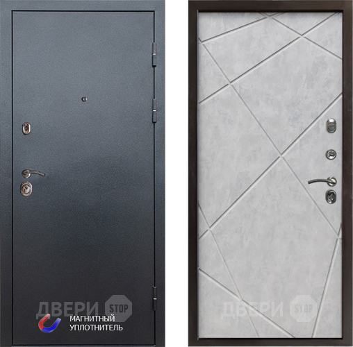Дверь Престиж Графит Лучи Бетон светлый в Зарайске