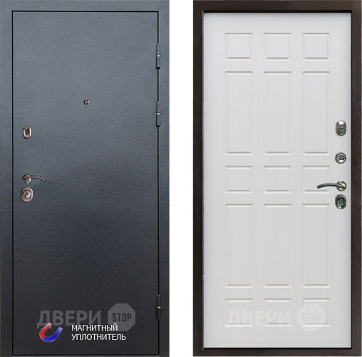 Входная металлическая Дверь Престиж Графит Спарта Лиственница белая в Зарайске