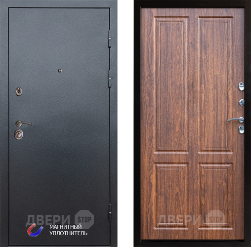 Входная металлическая Дверь Престиж Графит Премиум Орех светлый в Зарайске