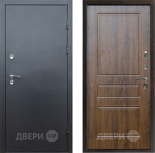 Входная металлическая Дверь Престиж TERMO с терморазрывом Снегирь Серебро Классика Дуб в Зарайске