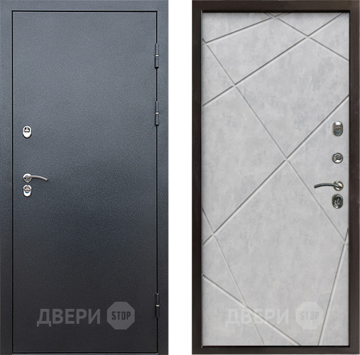 Дверь Престиж TERMO с терморазрывом Снегирь Серебро Лучи Бетон светлый в Зарайске