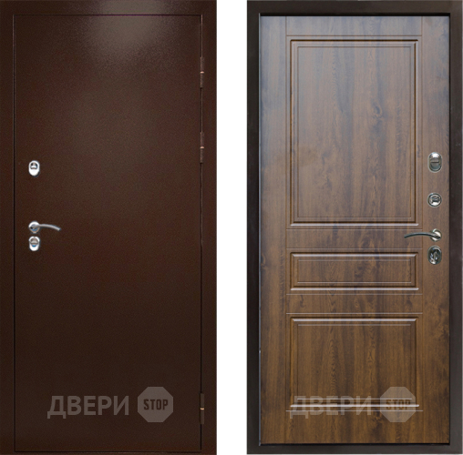 Входная металлическая Дверь Престиж TERMO с терморазрывом Снегирь Медь Классика Дуб в Зарайске