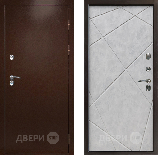 Входная металлическая Дверь Престиж TERMO с терморазрывом Снегирь Медь Лучи Бетон светлый в Зарайске