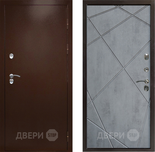 Входная металлическая Дверь Престиж TERMO с терморазрывом Снегирь Медь Лучи Бетон темный в Зарайске