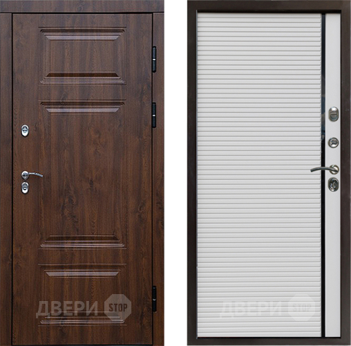 Входная металлическая Дверь Престиж TERMO с терморазрывом Премиум Орех Porte Белый в Зарайске