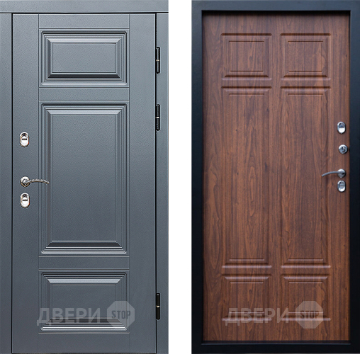 Дверь Престиж TERMO с терморазрывом Премиум Грэй Премиум Орех темный в Зарайске