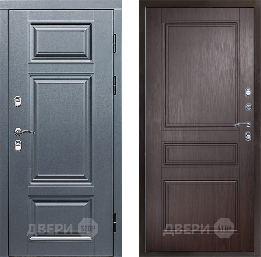 Входная металлическая Дверь Престиж TERMO с терморазрывом Премиум Грэй Классика Венге в Зарайске