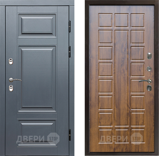 Входная металлическая Дверь Престиж TERMO с терморазрывом Премиум Грэй Престиж Дуб в Зарайске