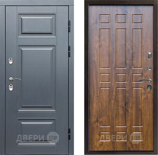 Входная металлическая Дверь Престиж TERMO с терморазрывом Премиум Грэй Спарта Дуб в Зарайске