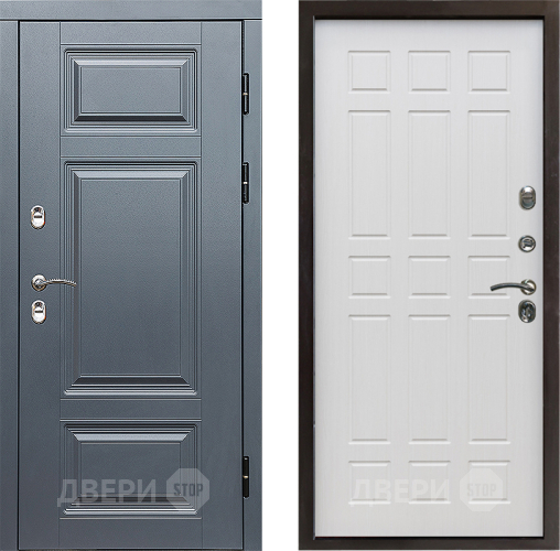 Входная металлическая Дверь Престиж TERMO с терморазрывом Премиум Грэй Спарта Лиственница белая в Зарайске