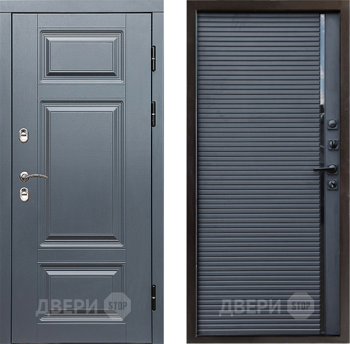 Входная металлическая Дверь Престиж TERMO с терморазрывом Премиум Грэй Porte Черный кварц в Зарайске