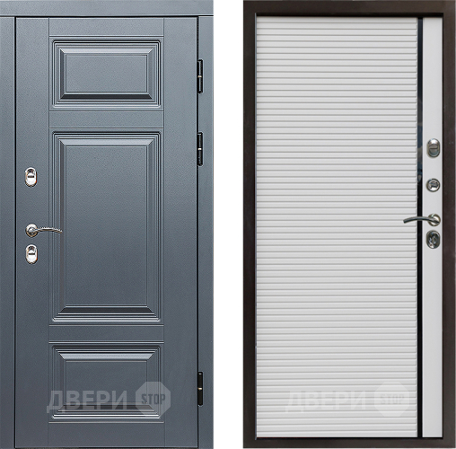 Входная металлическая Дверь Престиж TERMO с терморазрывом Премиум Грэй Porte Белый в Зарайске