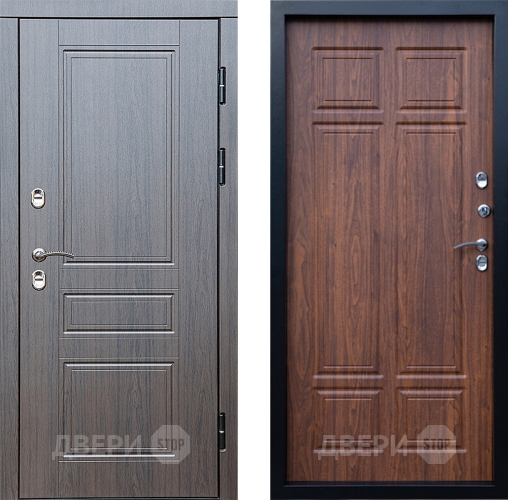 Входная металлическая Дверь Престиж TERMO с терморазрывом Классика Премиум Орех темный в Зарайске