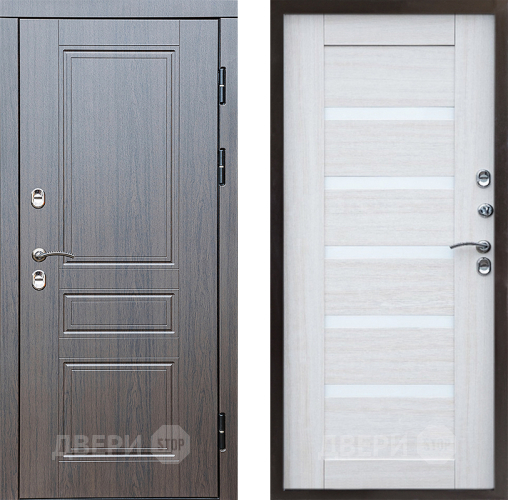 Входная металлическая Дверь Престиж TERMO с терморазрывом Классика Царга Лиственница белая в Зарайске