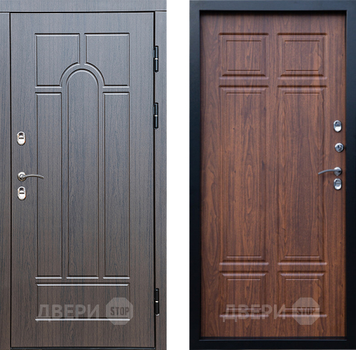 Входная металлическая Дверь Престиж TERMO с терморазрывом Арка Премиум Орех темный в Зарайске