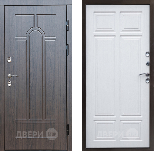 Входная металлическая Дверь Престиж TERMO с терморазрывом Арка Премиум Лиственница белая в Зарайске