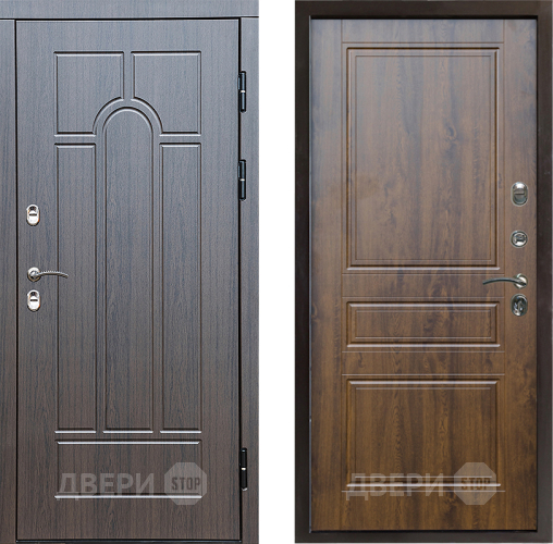 Входная металлическая Дверь Престиж TERMO с терморазрывом Арка Классика Дуб в Зарайске