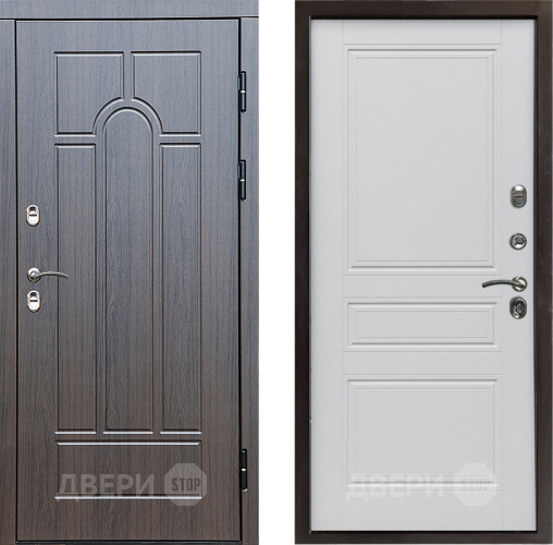 Входная металлическая Дверь Престиж TERMO с терморазрывом Арка Классика Белый матовый в Зарайске