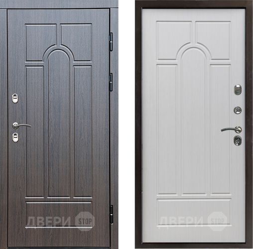 Входная металлическая Дверь Престиж TERMO с терморазрывом Арка Арка Лиственница белая в Зарайске