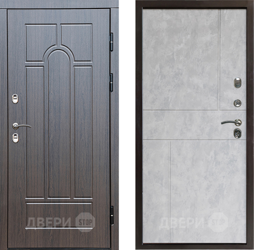 Входная металлическая Дверь Престиж TERMO с терморазрывом Арка Горизонт Бетон светлый в Зарайске