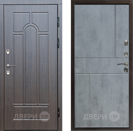 Входная металлическая Дверь Престиж TERMO с терморазрывом Арка Горизонт Бетон темный в Зарайске