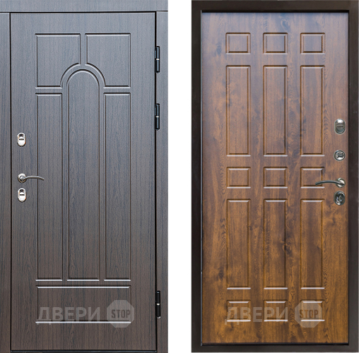 Входная металлическая Дверь Престиж TERMO с терморазрывом Арка Спарта Дуб в Зарайске