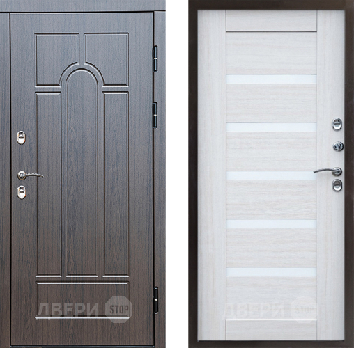 Входная металлическая Дверь Престиж TERMO с терморазрывом Арка Царга Лиственница белая в Зарайске