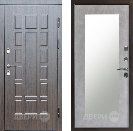 Дверь Престиж TERMO с терморазрывом Престиж Зеркало пастораль Бетон светлый в Зарайске