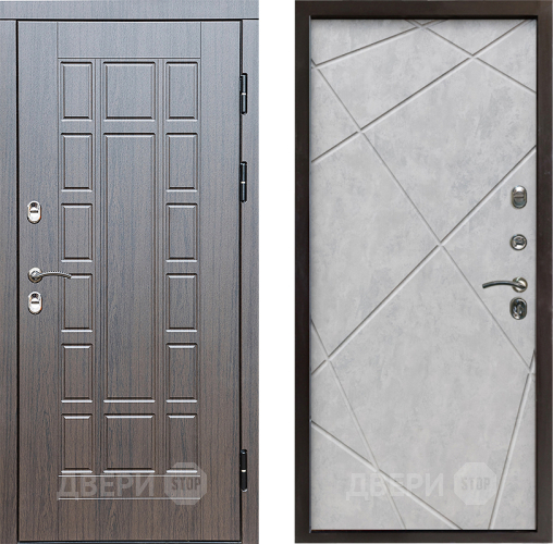 Входная металлическая Дверь Престиж TERMO с терморазрывом Престиж Лучи Бетон светлый в Зарайске