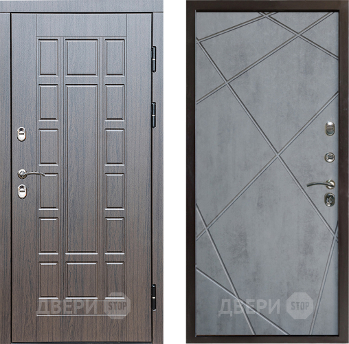 Входная металлическая Дверь Престиж TERMO с терморазрывом Престиж Лучи Бетон темный в Зарайске