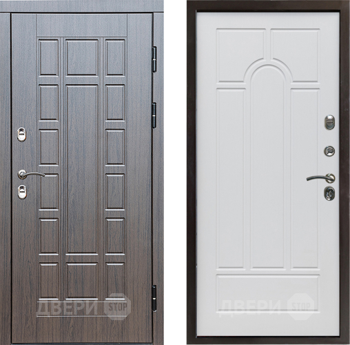 Входная металлическая Дверь Престиж TERMO с терморазрывом Престиж Арка Белое дерево в Зарайске