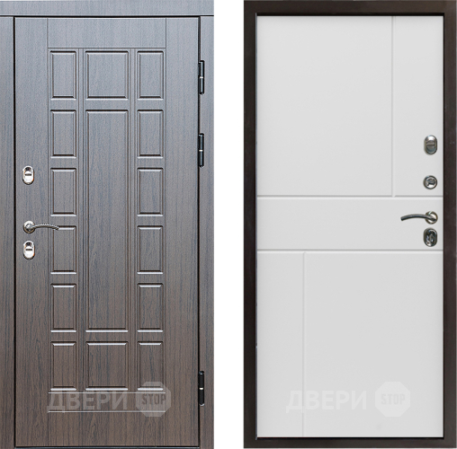 Входная металлическая Дверь Престиж TERMO с терморазрывом Престиж Горизонт Бетон белый в Зарайске