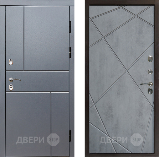 Входная металлическая Дверь Престиж TERMO с терморазрывом Горизонт Грэй Лучи Бетон темный в Зарайске