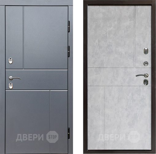 Входная металлическая Дверь Престиж TERMO с терморазрывом Горизонт Грэй Горизонт Бетон светлый в Зарайске