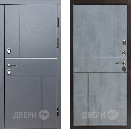 Входная металлическая Дверь Престиж TERMO с терморазрывом Горизонт Грэй Горизонт Бетон темный в Зарайске