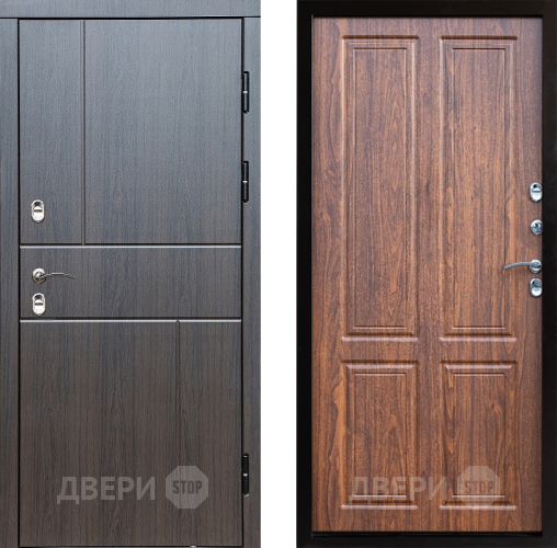 Входная металлическая Дверь Престиж TERMO с терморазрывом Горизонт Венге Премиум Орех светлый в Зарайске