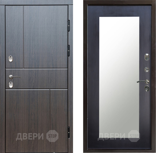 Входная металлическая Дверь Престиж TERMO с терморазрывом Горизонт Венге Зеркало пастораль Венге в Зарайске