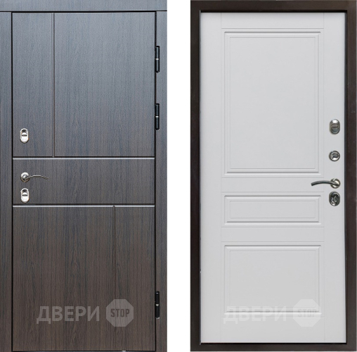 Входная металлическая Дверь Престиж TERMO с терморазрывом Горизонт Венге Классика Белый матовый в Зарайске