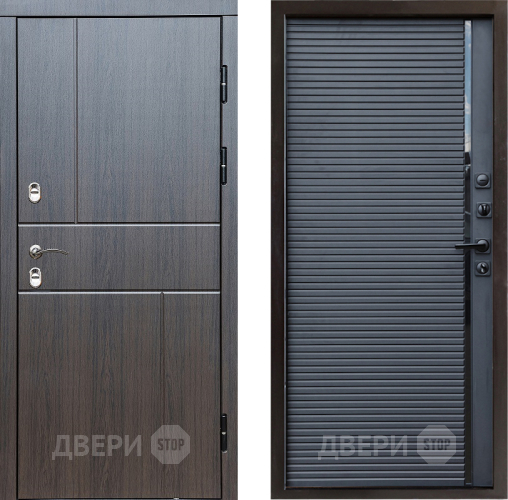 Входная металлическая Дверь Престиж TERMO с терморазрывом Горизонт Венге Porte Черный кварц в Зарайске