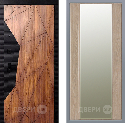 Дверь Заводские двери Морра Зеркало Макси Беленый дуб в Зарайске