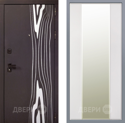 Дверь Заводские двери Леванте Зеркало Макси Белый матовый в Зарайске